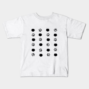 Cat and paw prints Kids T-Shirt